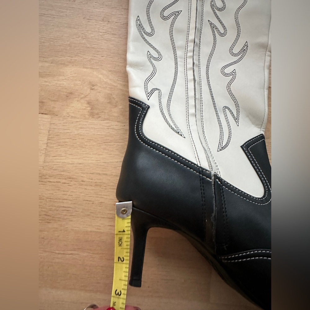 INC Hayleigh Vegan Leather Knee-High Heeled Cowgirl Boots, Size 6.5M, NWOB - Picture 2 of 10